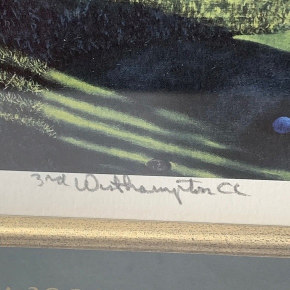 George Lawrence Jr. 3rd Hole Westhampton NY Club Signed Framed Golf Print Award - Picture 5 of 9